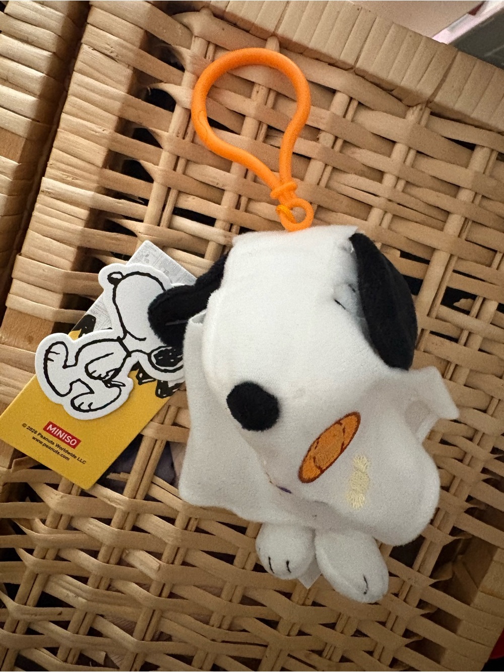 Miniso Snoopy Ghost Plush Keychain